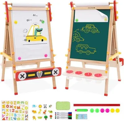 Zdjęcie produktu dla Drewniana sztaluga dla dzieci 3 w 1
