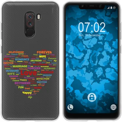 Produktbild von PhoneNatic Case kompatibel mit Xiaomi Pocophone F1 Silikon-Hülle pride Herz M5