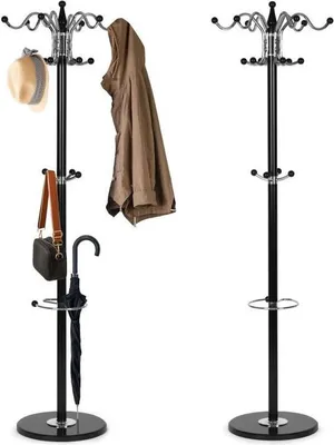 Obrázek produktu pro ModernHome VKY-6301 Stojanový věšák na oblečení, 16 háčků, 172 cm, černý