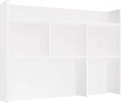 Zdjęcie produktu dla Blat biurka 100 cm z 4 półkami – przedłużenie biurka | Kolor: matowa biel | Wymiary: 96,5 x 18 x 70 cm