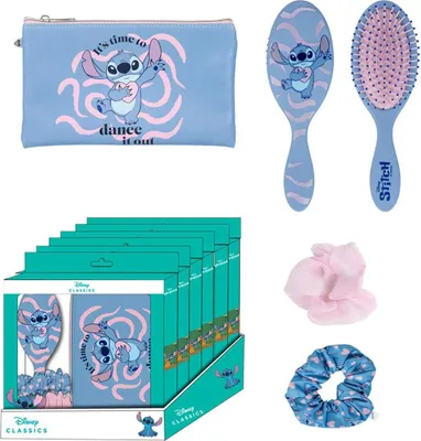 Produktbild von Lilo & Stitch Haarstyling-Set mit Bürste, Tasche & Scrunchies