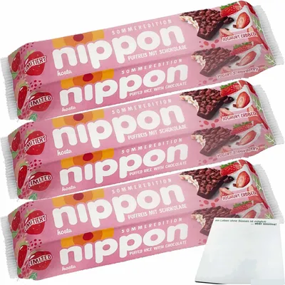 Produktbild von Nippon Sommeredition Joghurt Erdbeer 3er Pack (3x200g Packung) + usy Block