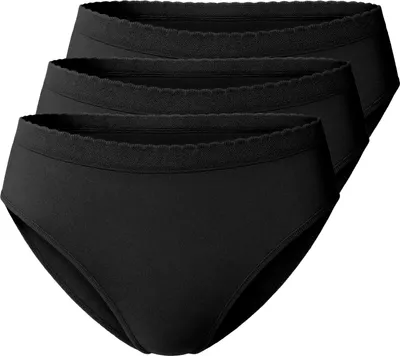 Produktbild von Yenita® 3er Set Slips Microfaser  Bikinislip S/M schwarz