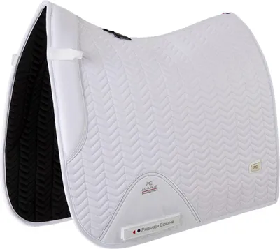 Image de Premier Equine Sovereign Dressage tapis de selle blanc complet blanc complet
