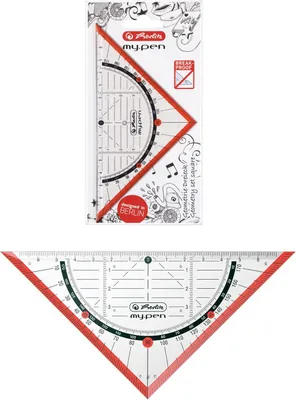 Produktbild von Herlitz Geometriedreieck "my.pen" / 16cm / Farbe: rot