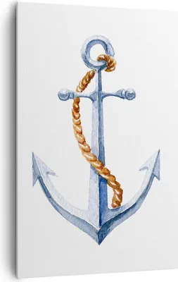 Produktbild von Bild auf Leinwand - Leinwandbild - Einteilig - Anker Seil Segeln Meer - 80x120cm - Wand Bild - Wanddeko - Wandbilder - Leinwanddruck - Wanddekoration - Leinwand bilder - Wandbild - PA80x120-2851