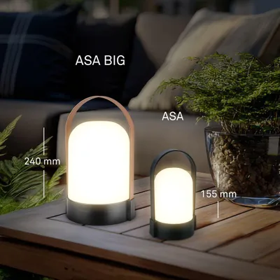 Image de Briloner Lampe de table LED sans fil 24cm 1W 90lm 3000K blanc chaud dimmable anthracite - Lampe rechargeable salon jardin balcon