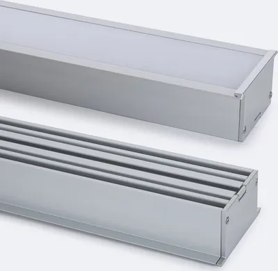 Produktbild von Aluminiumprofil Einbau XL für LED Streifen bis 40 mm Aluminium 2 m Weiß transluzent