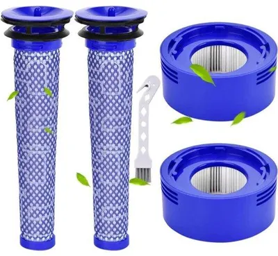 Zdjęcie produktu dla Zestaw filtrów HEPA do odkurzaczy, 2-częściowy, z filtrem wstępnym i filtrem silnika, jako zamiennik do odkurzaczy Dyson, odkurzacze bezprzewodowe, z szczotką czyszczącą