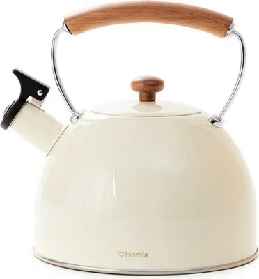 Obrázek produktu pro Rychlovarná konvice | VIRGEN | krémová s dřevěnou rukojetí | 2,5 l | 849508 Homla