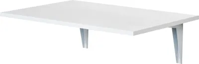 Obrázek produktu pro Skládací stůl na stěnu - Skládací stůl na stěnu - Materiál na bázi dřeva - Obdélníkový tvar - Úspora místa - 60x40x20 cm - Bílý