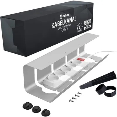 Produktbild von stilemo Stilemo Cable Tray Desk - Kabelhalter 43 CM - Kabelorganisator 5 KG Tragkraft - Grau