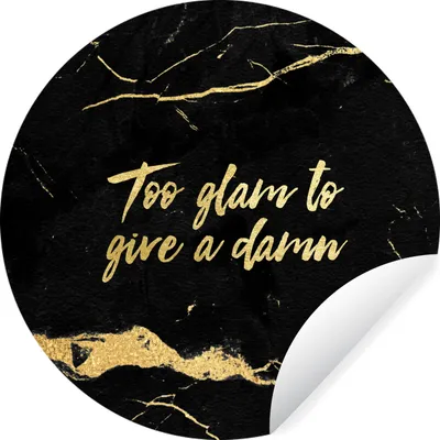 Produktbild von MuchoWow® Runde Wandtattoo - Wandsticker Tapete Aufkleber Zitat - Sprichwörter - Gold - Marmor Ø 100 cm Selbstklebend und Repositionierbar - Wandaufkleber - Kreis - Tapetenkreis - Wandbild rund - Schlafzimmerdekoration - Wanddeko - runde Tapete - Kunst für zu Hause