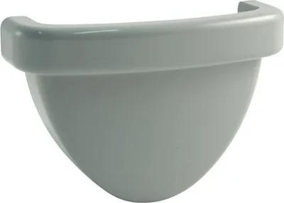 Produktbild von Marley Rinnen-Endstück Duplex NW 80 mm, für links und rechts, oval, grau