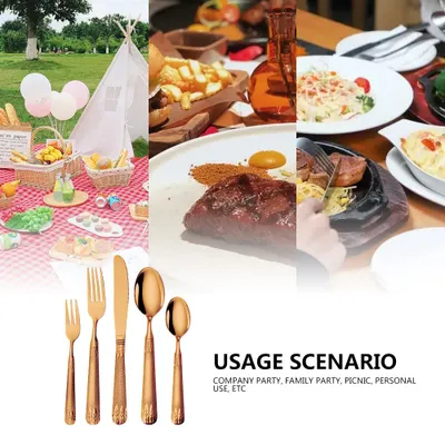 Produktbild von 20-teiliges Silberbesteck Set Premium Edelstahl Besteck Set f��r 5 Personen inklusive Gabel Messer L?ffel Geschirr