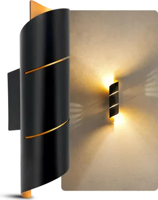 Immagine prodotto di SSC-LUXon VYRA LINE applique nera up & down - faretto da parete con LED G9 dimmerabile 3W bianco caldo - illuminazione effetto ombra per scale