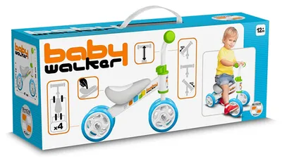 Immagine prodotto di Skids Control balance bikes 4 ruote Loopfiets met 4 wielen Junior Blu/Bianco