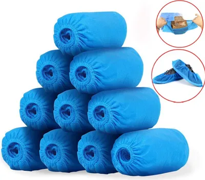 Obrázok produktu pre Balenie 200 jednorazových návlekov na topánky, extra silné, odolné voči roztrhnutiu, odolné voči opotrebovaniu, modré (100 párov)