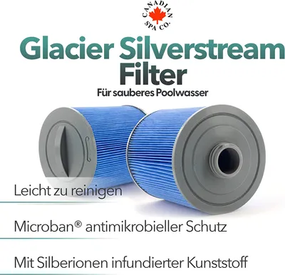 Produktbild von Canadian Spa Whirlpoolfilter Glacier Silverstream, antimikrobiell, mit Silberionen, leicht zu reinigen