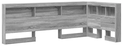 Immagine prodotto di Testiera per letto, finitura Sonoma Grigio, realizzata in materiale composito di legno