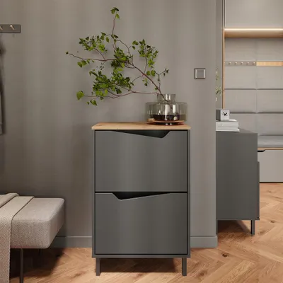 Obrázek produktu pro Botník na boty Vicco Marelle Antracit/Artisan 60 x 91.6 cm se 2 přihrádkami, Model 57870