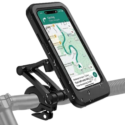 Image de Support Téléphone Moto Vélo Universel, Magnétique Réglable Rotatif 360° Etanche Ecran Tactile