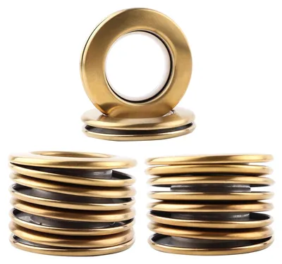 Produktbild von Gardinenringe mit Clips, 40 mm, Edelstahl, goldfarben, 10 Stück