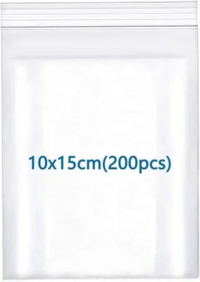 Produktbild von Famanu Ziplock Beutel 10 x 15 cm - 200 Stück - Transparent und Wasserfest