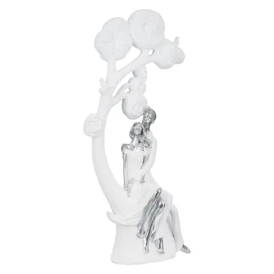 Immagine prodotto di Gilde Figur, Baum, Paar, "Tree of love", Kunstharz, weiß, VE 1, L. 10.5 cm, B. 20.5 cm, H. 39.5 cm 58814 4063387588147