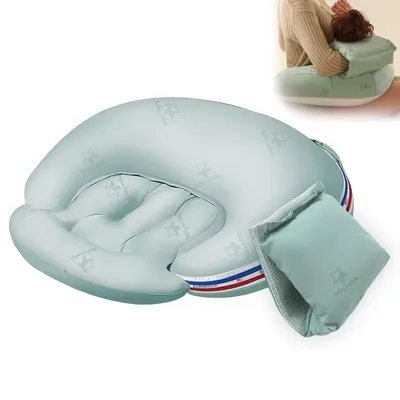 Produktbild von Stillkissen,Stützkissen für Stillzeit,kompaktes Schwangerschaftskissen & Lagerungskissen für Mama & Baby,Atmungsaktiv,Blau