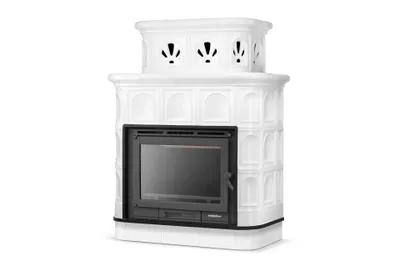 Produktbild von Kahelofen FONTANA LUX - Biela - Blmschv2 -13kW - Klasický dizajn