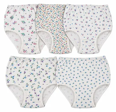 Produktbild von Damen Taillenslip 5er-Pack aus 100 % Baumwolle,  Blumen-XL