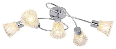 Productafbeelding van Rabalux 5304 Plafondlamp met 5 spots, model Hestia, fitting E14, zilver, klassiek design, 63,5 cm