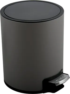 Produktbild von Spirella Kosmetikeimer 3 Liter Edelstahl mit Absenkautomatik und Inneneimer "Riku" Badezimmer Mülleimer Softclose Abfalleimer grau