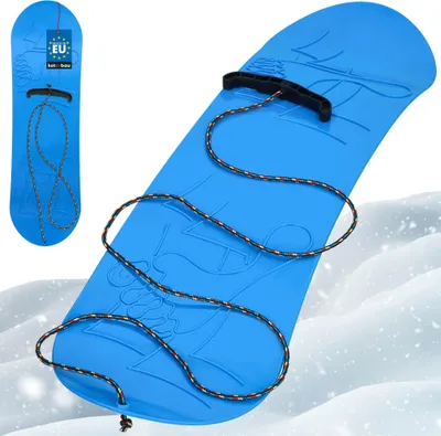 Kunststof sneeuw slee met trekkoord voor kinderen 110 cm blauw | Fun en