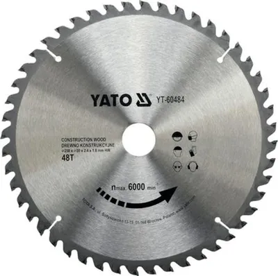 Kreissägeblatt YATO Hartmetall 250 x 48 x 30 mm Modell 60484