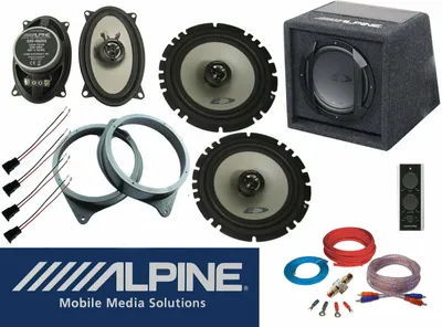 Produktbild von Alpine passend für Seat Ibiza 6K ab 1999 Komplett Lautsprecher Aktiv Subwoofer Set Tür Vorn
