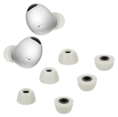 Produktbild von kwmobile 6x Ersatz In Ear Kopfhörer kompatibel mit Samsung Galaxy Buds 2 Pro - 3 Größen - Polster Ohrstöpsel In-Ear Ohrhörer - Grau