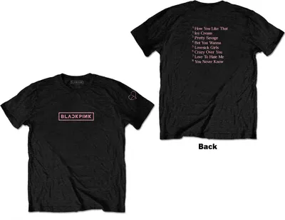 Produktbild von BLACKPINK The Album Tracklist Black 2XL T-Shirt