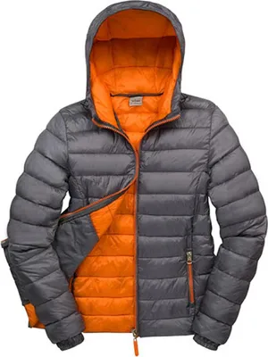 Produktbild von Result R194F | Ladies Snow Bird Padded Jacket - Farbe: Grey/Orange - Größe: XXL