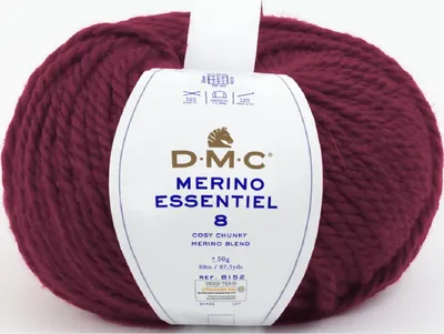 Immagine prodotto di DMC Merino Essentiel-8 – il filato più spesso della famiglia Merino: 55% Lana e 45%.poliacrilico (colore 858)