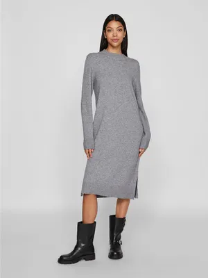 Produktbild von Vila Ril Langarm-midikleid Grau XL Frau Grau XL
