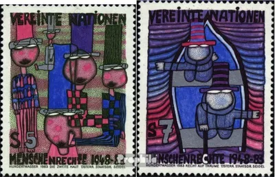 Produktbild von Briefmarken UNO - Wien 1983 Mi 36-37 (kompl.Ausg.) gestempelt Menschenrechte