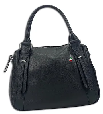 Produktbild von Florence Leder Tasche Damen Umhängetasche schwarz 12x35x27cm OTF855S1