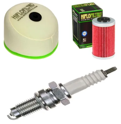 Image de Kit d'entretien pour KTM SXC 540, année 1998 : filtre à air, filtre à huile, bougie d'allumage de pamoto - Neuf