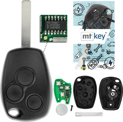 Produktbild von MT-KEY Funk Schlüssel VA6 434MHZ kompatibel mit Renault Twingo II Mercedes Citan W415 Dacia Logan I Sandero I Duster I 433MHZ Fernbedienung