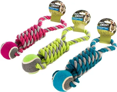 Obrázek produktu pro HappyPet tenisový míč s provázkem - tenisový míč se šňůrou happypet