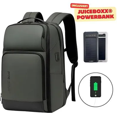Productafbeelding van CarryQuest® - Rugzak voor laptops, 35 liter, met USB-oplaadfunctie, groen