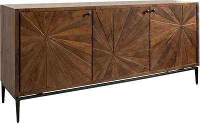 Immagine prodotto di MASSIVMOEBEL24 | credenza in legno di Mango 183x46x84 marrone laccato STILMÖBEL #110