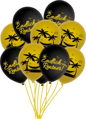 Produktbild von Oblique Unique Endlich Rentner Luftballon Set - 10 Ballons als Deko für Ruhestand Rente Pensionierung Abschied Party
